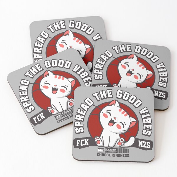 Item preview, Spread the Good Vibes – Cute Kawaii Cat with a Positive Message designed and sold by Mafiadonar.