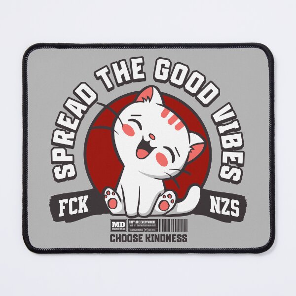 Item preview, Spread the Good Vibes – Cute Kawaii Cat with a Positive Message designed and sold by Mafiadonar.
