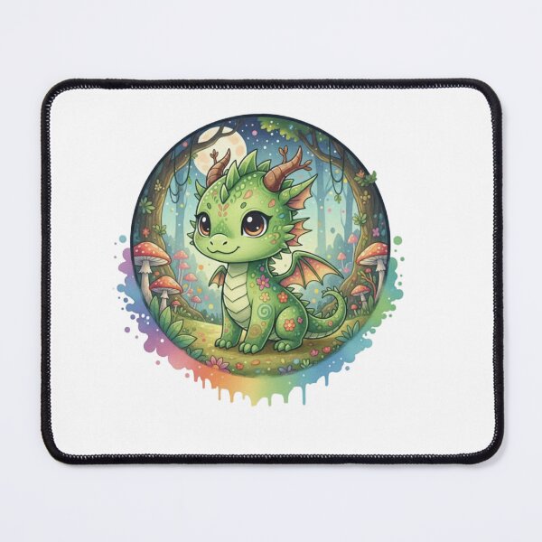 Item preview, Cute Florest Dragon Moon - Cute Spirit Moon Art designed and sold by Magic House.