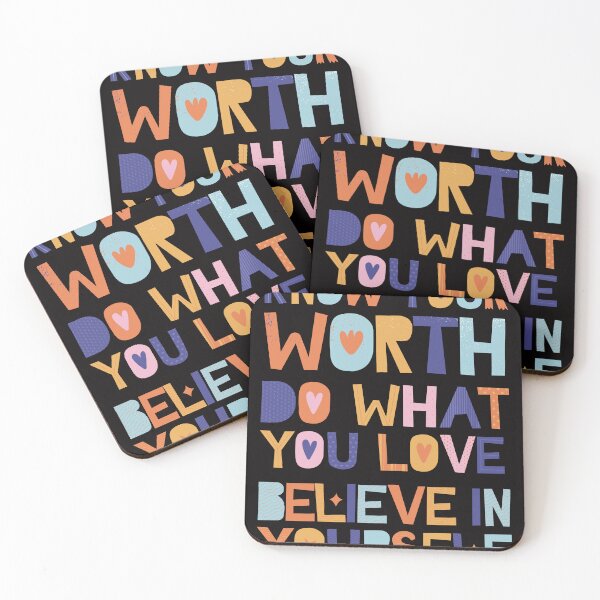 Item preview, know your worth do what you love believe in yourself quote  designed and sold by Bizertart.