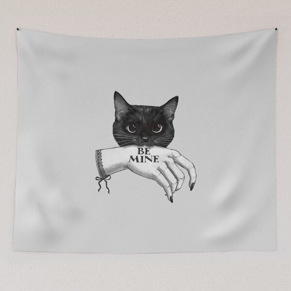 Item preview, Be Mine Cat Biting Hand Valentine designed and sold by lauragraves.