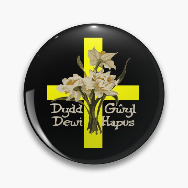 Item preview, Dydd Gwyl Dewi Hapus With March Daffodils And St Davids Cross designed and sold by taiche.