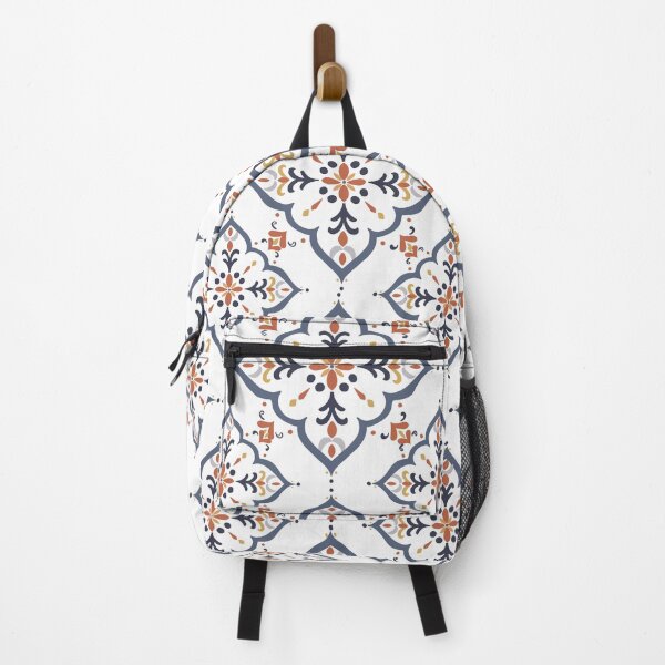 Item preview, Terracotta & Navy Tile Pattern designed and sold by MarrySArtwork.