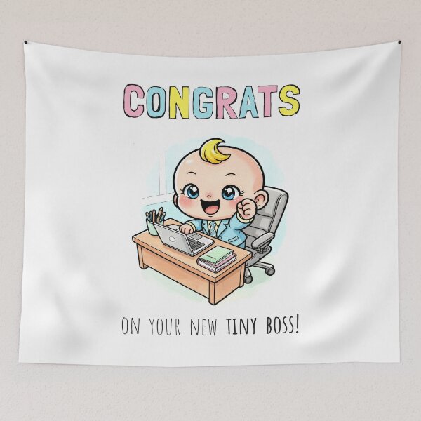 Item preview, Funny Office Baby Gift - Congrats On Your New Tiny Boss designed and sold by Weirdolight.