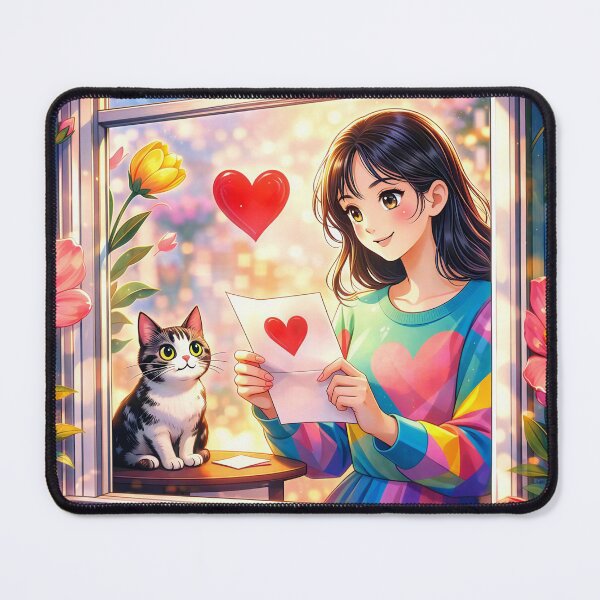 Item preview, Girl Reading a Secret Valentine designed and sold by M-Y-A-R-T-.
