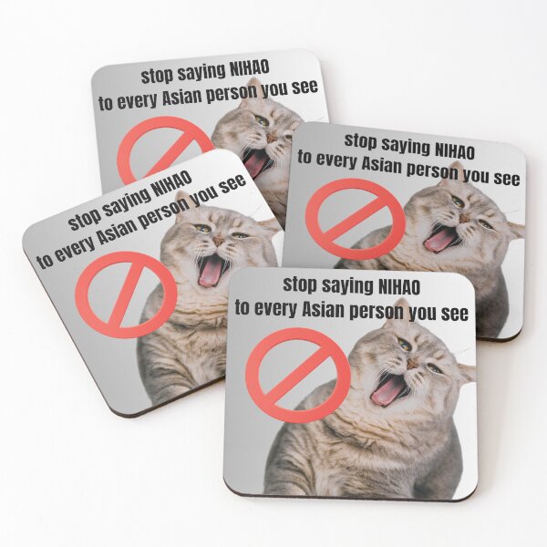 Item preview, Funny Cat Stop Saying Nihao To Every Asian Person You See  designed and sold by The Multilingual Family Hub Shop.