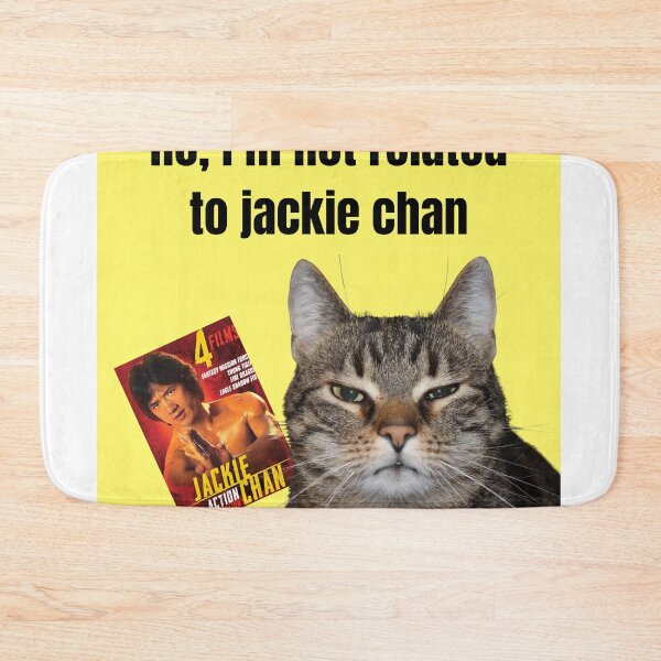Item preview, Funny Cat - No I'm Not Related to Jackie Chan designed and sold by The Multilingual Family Hub Shop.