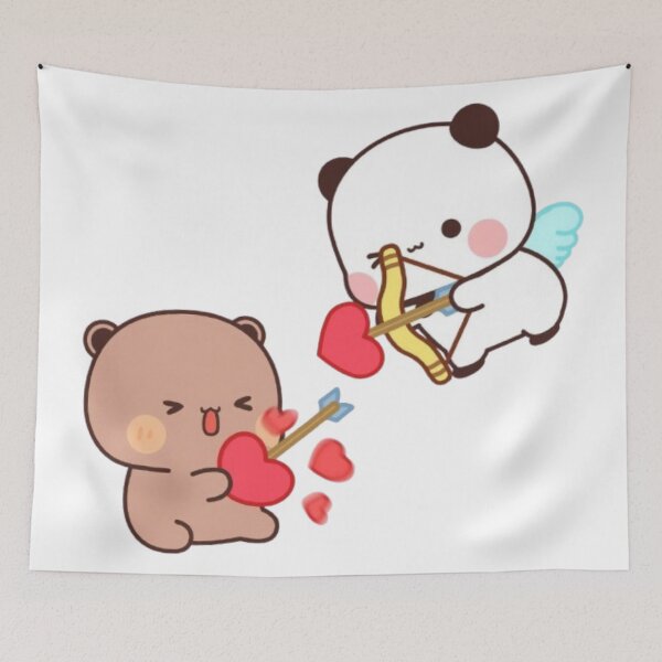 Item preview, Kawaii Teddy Bear Love Illustration designed and sold by AesthinkArt.