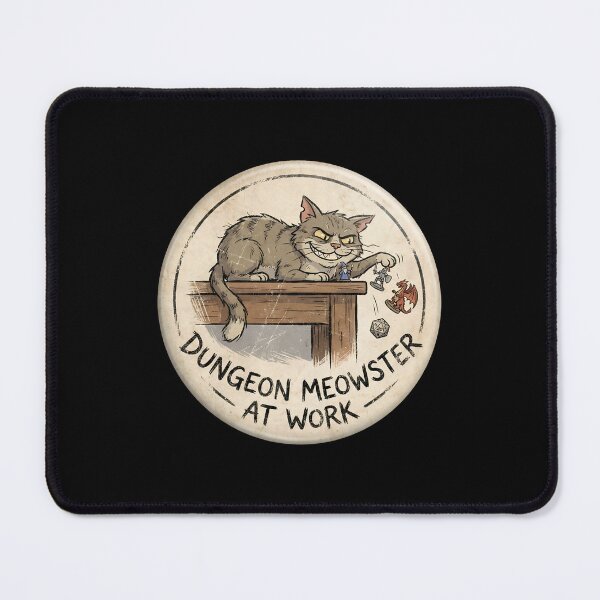 Item preview, Dungeon Meowster At Work Funny RPG Cat Tabletop Gaming designed and sold by Fenay Designs.