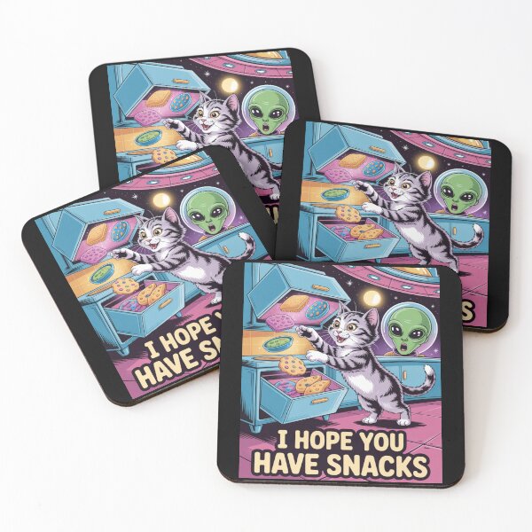 Item preview, I Hope You Have Snacks Funny Classic T-shirt For Cat And Sci-fi Lovers designed and sold by PaulaArtworks.