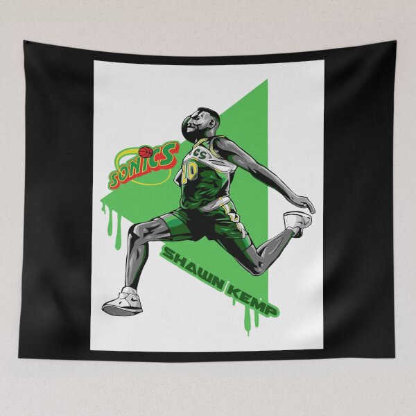 Item preview, Shawn Kemp Sonics Basketball Legend designed and sold by visionsunveiled.