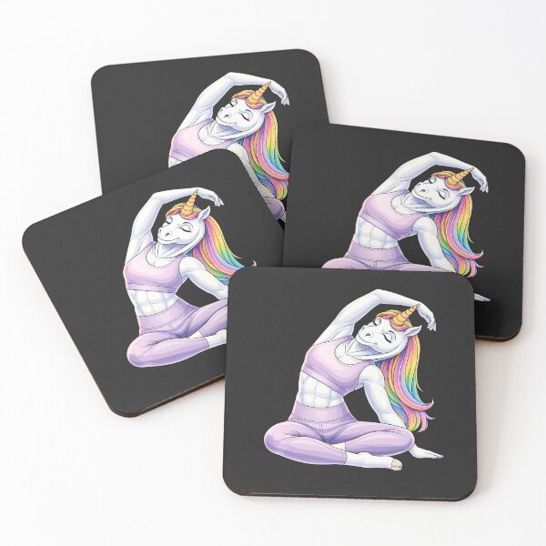 Item preview, Workout Unicorn Side Stretch – Fitness Girl Aesthetic Design designed and sold by ColorSplash123.
