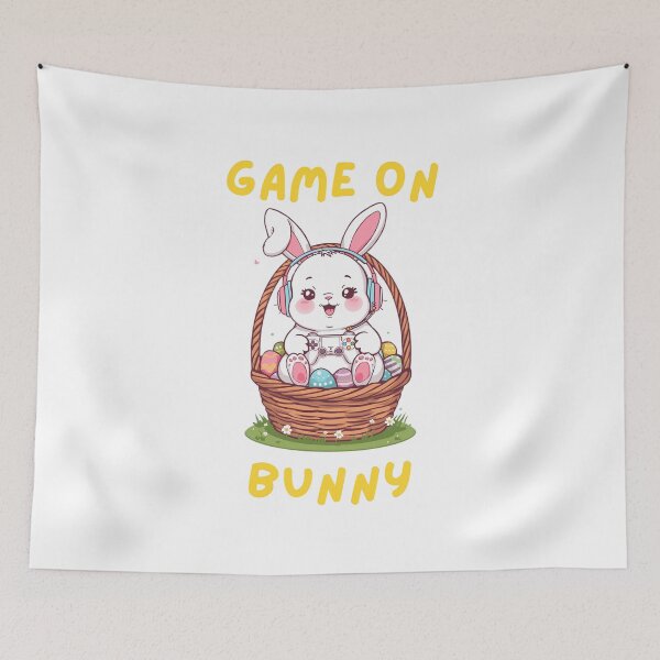 Item preview, Game On Bunny - Gamer Easter Basket Video Games designed and sold by TobiasLogic.