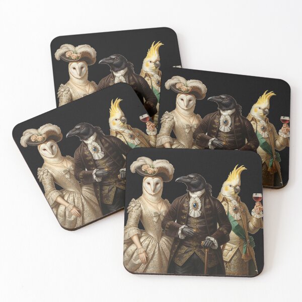 Item preview, Baroque Bird Aristocracy - Vintage Owl, Raven and Cockatoo Portrait designed and sold by freackly.