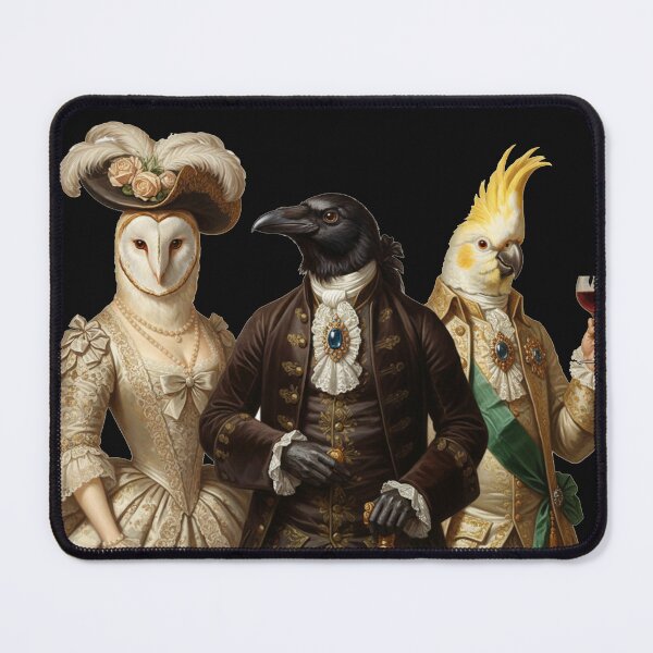 Item preview, Baroque Bird Aristocracy - Vintage Owl, Raven and Cockatoo Portrait designed and sold by freackly.