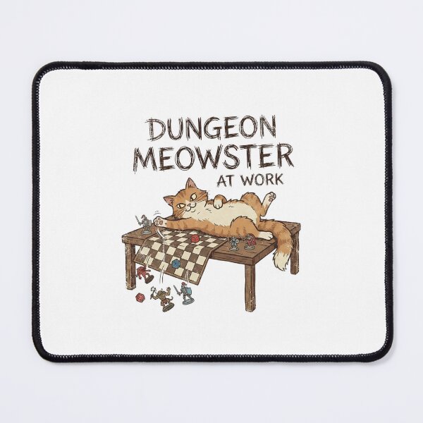 Item preview, Dungeon Meowster At Work Funny Cat GM Roleplaying Game designed and sold by Fenay Designs.