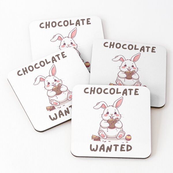 Item preview, Chocolate Wanted - Funny Hungry Easter Bunny designed and sold by TobiasLogic.