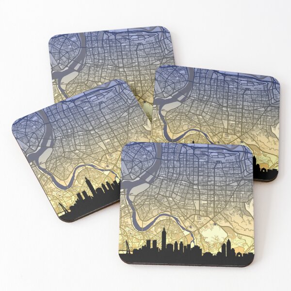 Item preview, Taipei Skyline Map designed and sold by ArtPrints.
