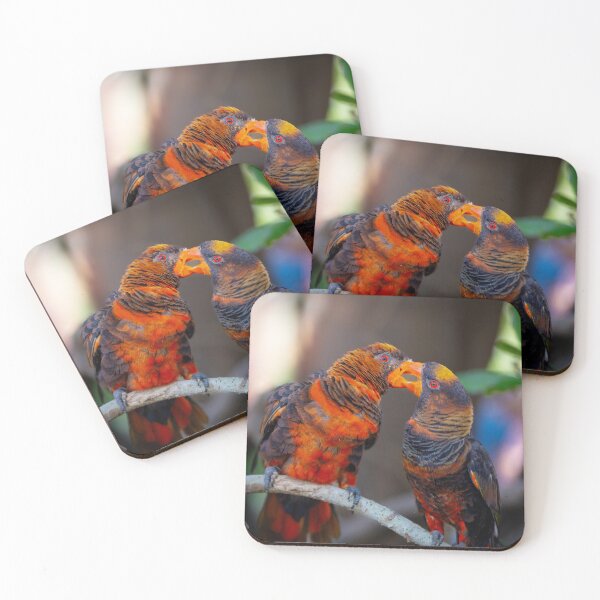 Item preview, Dusky Lory Parrots Wildlife Photo - Exotic Colorful Tropical Bird designed and sold by AbulailArt.