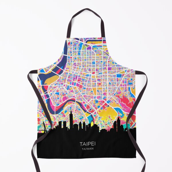 Item preview, Taipei Skyline Map designed and sold by ArtPrints.