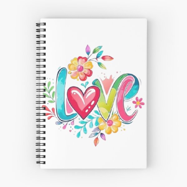 Item preview, Vibrant Floral Love Typography Art Design designed and sold by AesthinkArt.
