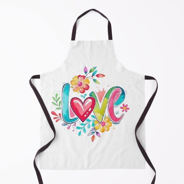 Item preview, Vibrant Floral Love Typography Art Design designed and sold by AesthinkArt.