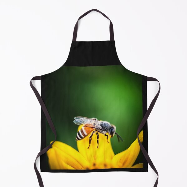 Item preview, Honeybee on Yellow Flower Wildlife Photography Art designed and sold by AbulailArt.