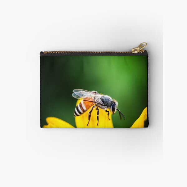 Item preview, Honeybee on Yellow Flower Wildlife Photography Art designed and sold by AbulailArt.