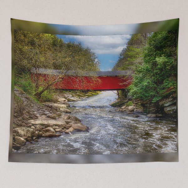 Item preview, The Red Bridge at McConnells Mill designed and sold by Kathy Weaver.
