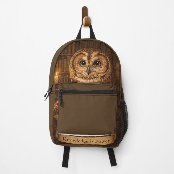 Item preview, Wise Owl Scholar Knowledge is Power - Vintage Dark Academia Portrai designed and sold by freackly.