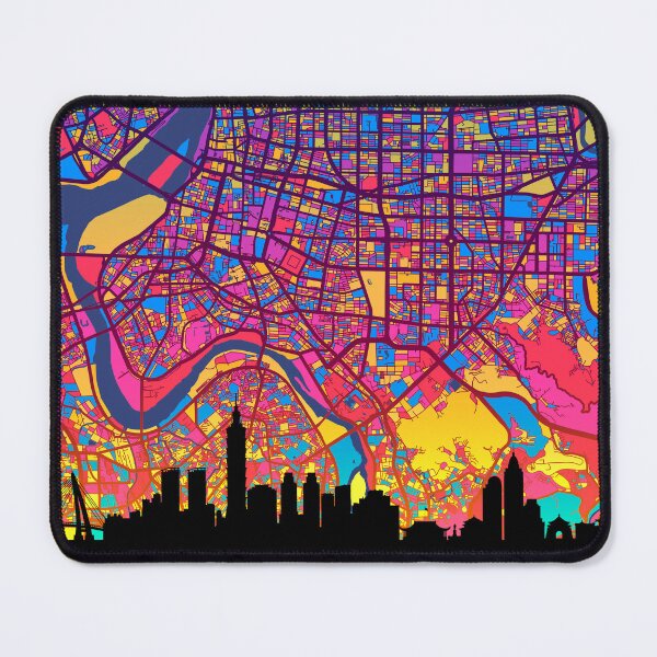 Item preview, Taipei Skyline Map designed and sold by ArtPrints.