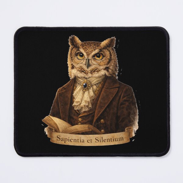Item preview, Wise Owl Scholar Victorian Portrait - Sapientia et Silentium Dark Academia Art designed and sold by freackly.