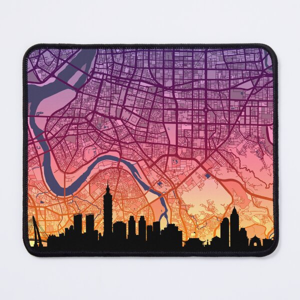 Item preview, Taipei Skyline Map designed and sold by ArtPrints.