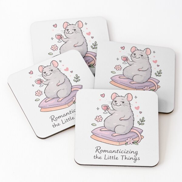 Item preview, Romanticizing Little Things Cute Mouse Aesthetic T-Shirt designed and sold by KDesignCrafts.