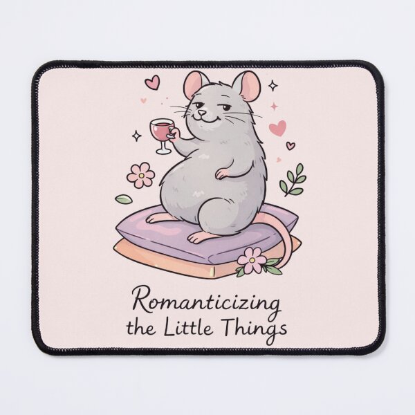 Item preview, Romanticizing Little Things Cute Mouse Aesthetic T-Shirt designed and sold by KDesignCrafts.