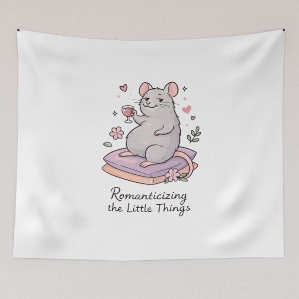 Item preview, Romanticizing Little Things Cute Mouse Aesthetic T-Shirt designed and sold by KDesignCrafts.