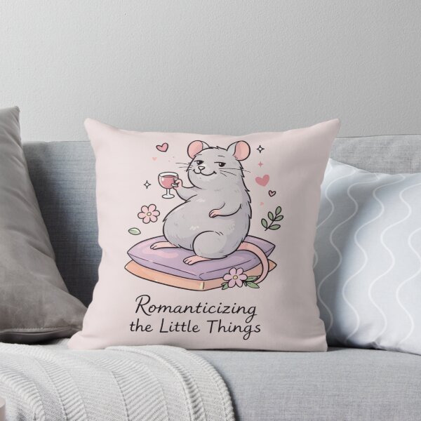 Item preview, Romanticizing Little Things Cute Mouse Aesthetic T-Shirt designed and sold by KDesignCrafts.