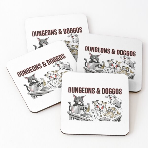 Item preview, Dungeons And Doggos Funny RPG Cat DM Dog Players designed and sold by Fenay Designs.