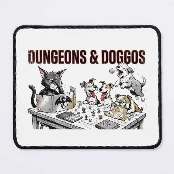 Item preview, Dungeons And Doggos Funny RPG Cat DM Dog Players designed and sold by Fenay Designs.