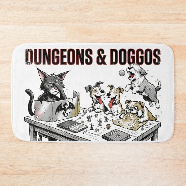 Item preview, Dungeons And Doggos Funny RPG Cat DM Dog Players designed and sold by Fenay Designs.