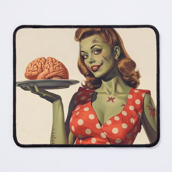 Item preview, Zombie Pin Up Girl Vintage 1950s Horror Retro Halloween Art designed and sold by MissSaylor.
