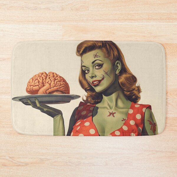 Item preview, Zombie Pin Up Girl Vintage 1950s Horror Retro Halloween Art designed and sold by MissSaylor.