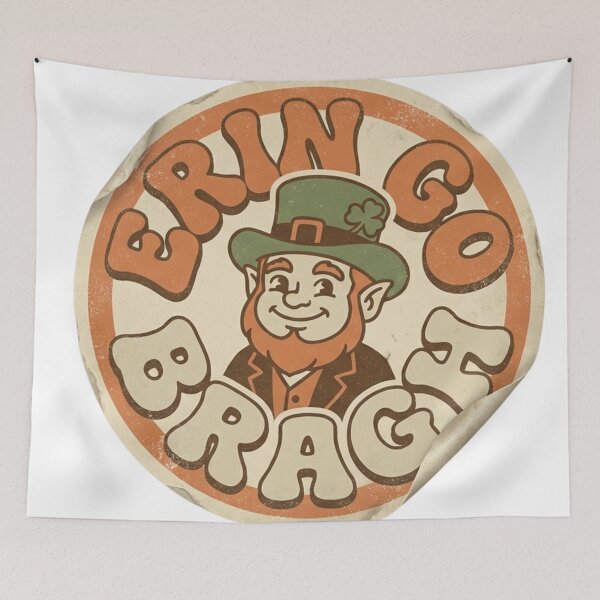 Item preview, Erin Go Bragh Retro Leprechaun Sticker Emblem designed and sold by Tommy Studio.