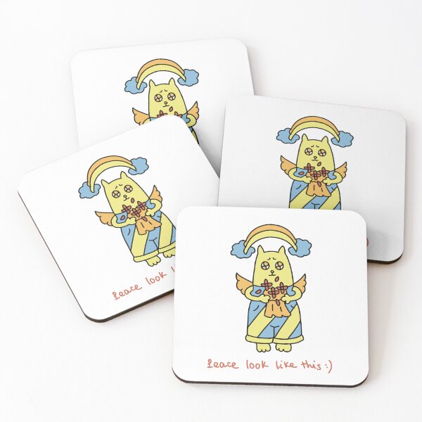 Item preview, Peace Looks Like This Angel Cat – Cute Calm Gentle Kitty Illustration designed and sold by Baby-Care.