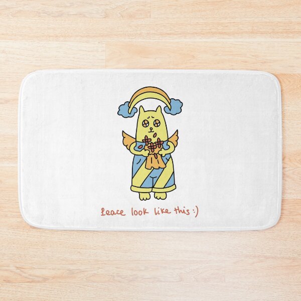 Item preview, Peace Looks Like This Angel Cat – Cute Calm Gentle Kitty Illustration designed and sold by Baby-Care.