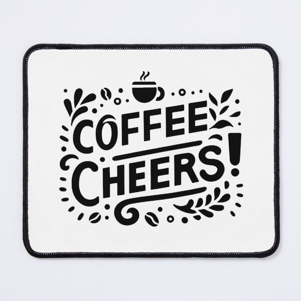 Item preview, Coffee Cheers – Fun Coffee Quote Typography with Cup Illustration designed and sold by Lulunza.