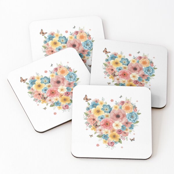 Item preview, Flowers in the Shape of a Heart with Butterflies designed and sold by Soulstar Designs.