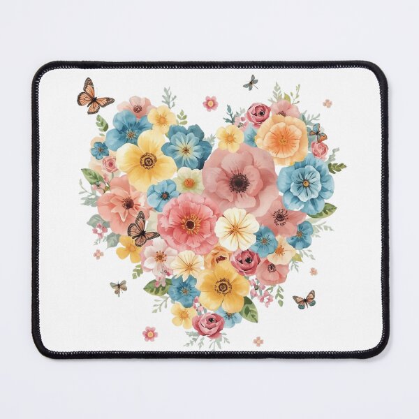 Item preview, Flowers in the Shape of a Heart with Butterflies designed and sold by Soulstar Designs.