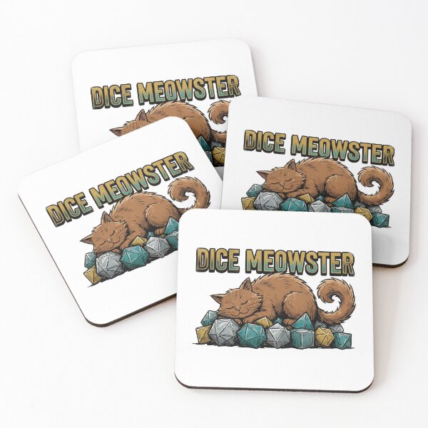 Item preview, Dice Meowster Funny Cat Sleeping On Dice RPG designed and sold by Fenay Designs.