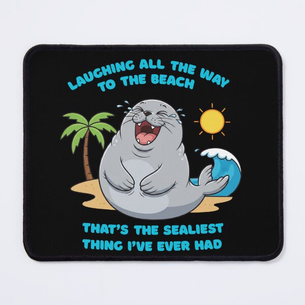 Item preview, Sealiest Thing Ever – Funny Laughing Seal Beach Cartoon designed and sold by LittleLoopArt.